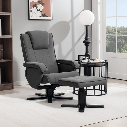 Homcom relaxsessel mit - mit, hocker