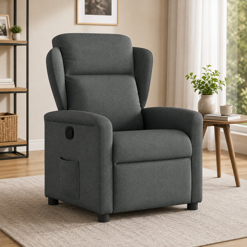 Relaxsessel dunkelgrau stoff - relaxsessel,